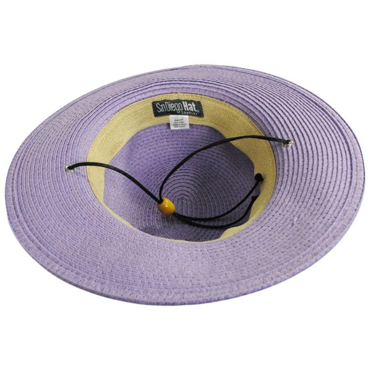 San Diego Hat Company | Kid's Chincord Toyo Straw Sun Hat | 505302 | under | LAVENDER