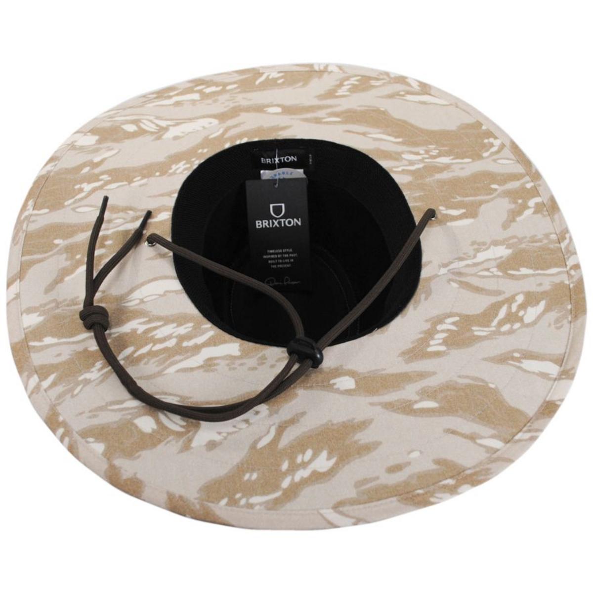 BRIXTON HATS | Field Camouflage Cotton Aussie Sun Hat - Off White | 402613OW | under | OFF WHITE