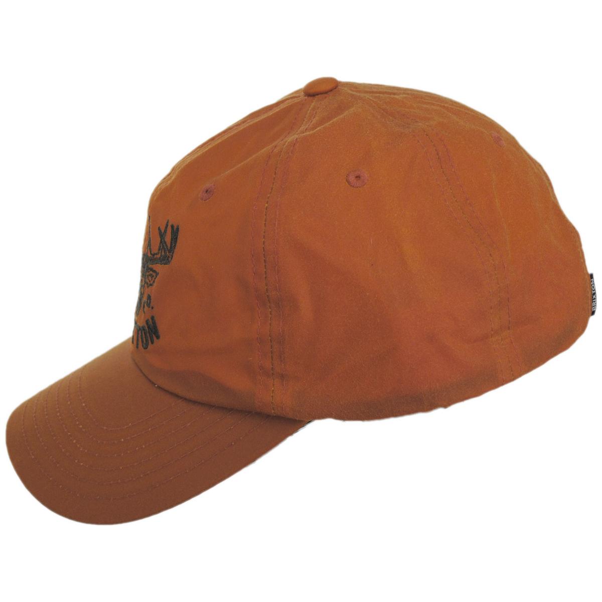 BRIXTON HATS | Berick Waxed Cotton MP Snapback Baseball Cap | 201880 | profile | ORANGE