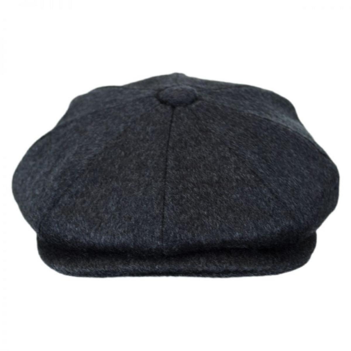 Jaxon Hats | Pure Wool Newsboy Cap | 167767 | front | CHARCOAL