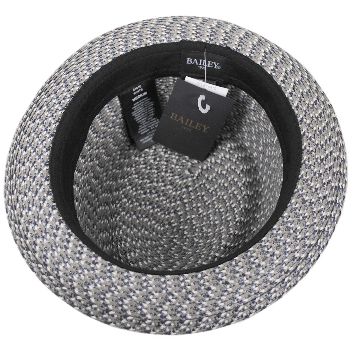 Bailey 1922 | Waits Sewn Braid Straw Pork Pie Hat | 127798 | under | ASH