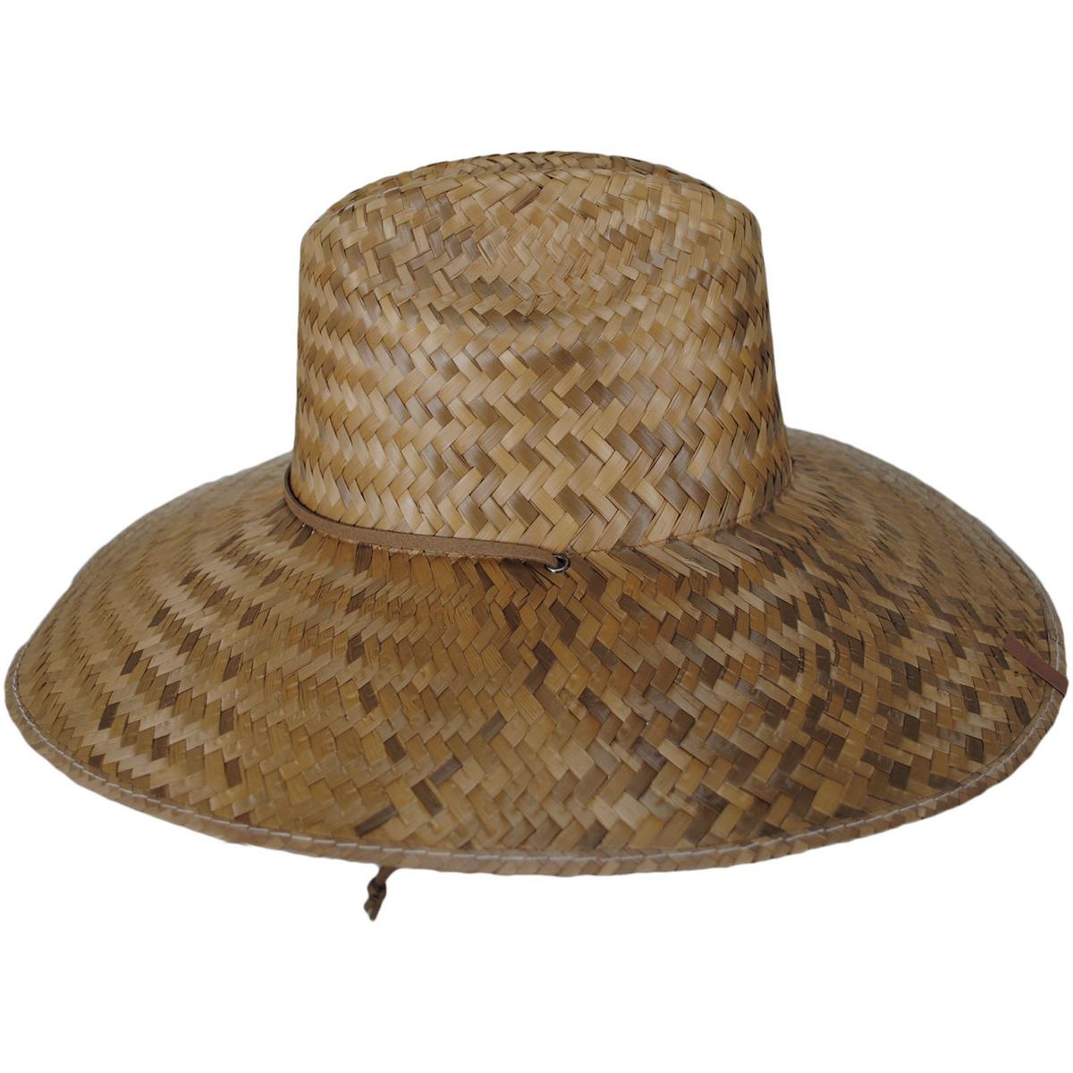 BRIXTON HATS | Bells II Palm Leaf Straw Lifeguard Hat | 128340 | profile | LIGHT BROWN