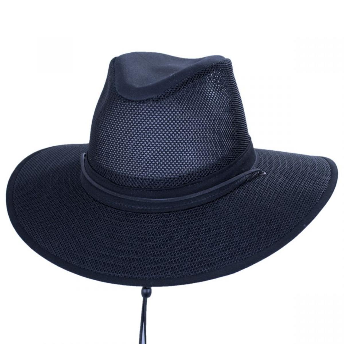 Henschel | Mesh Aussie Grande 3.5 Inch Brim Hat | 140343 | lead | NAVY
