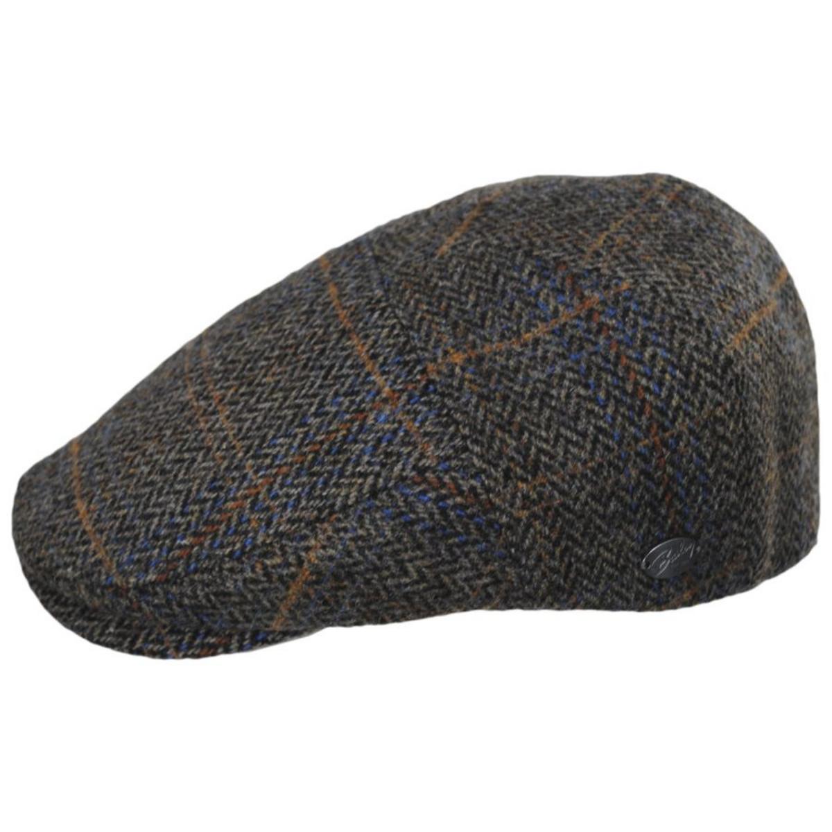 Bailey 1922 | Lou Wool Herringbone Plaid Ivy Cap | 167208 | profile | OAK PLAID