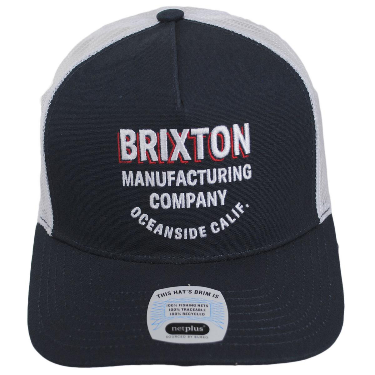 BRIXTON HATS | Redoubt MP NetPlus Mesh Snapback Trucker Baseball Cap | 201872 | front | NAVY/WHITE/WHITE