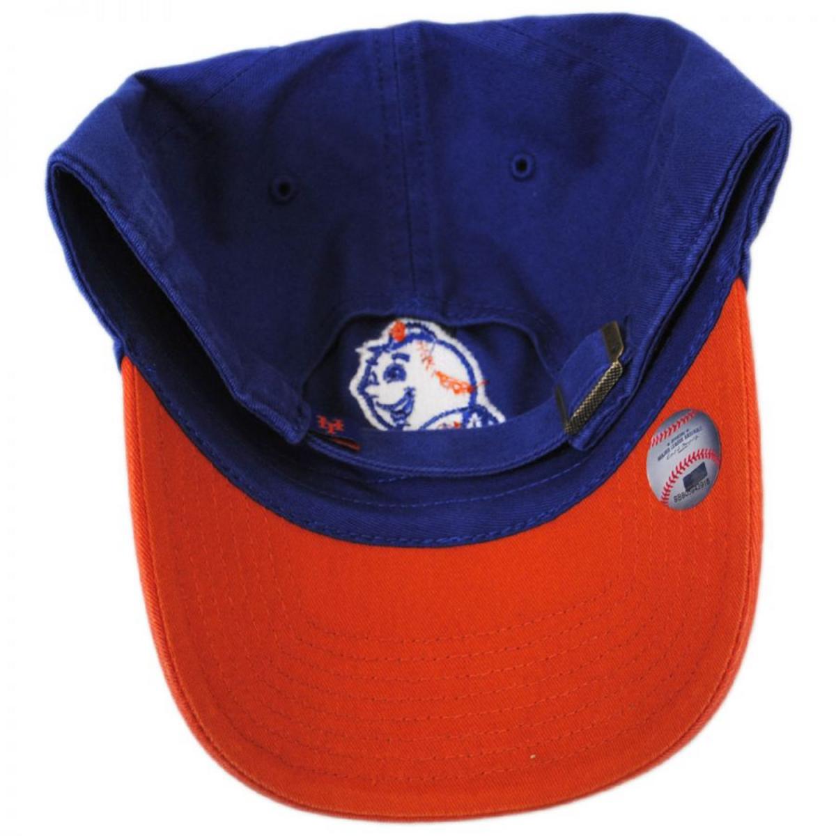 47 Brand | New York Mets MLB Clean Up Strapback Baseball Cap Dad Hat | 203360 | under | ROYAL