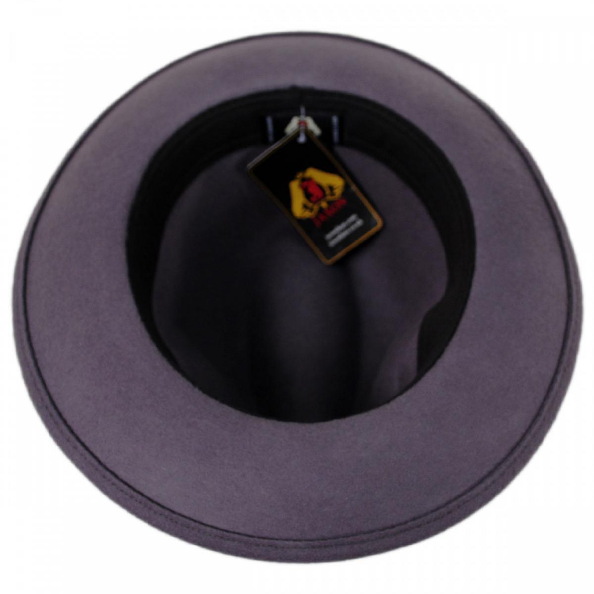 Jaxon Hats | Pinch Crown Crushable Wool Felt Fedora Hat | 135000 | under | GREY