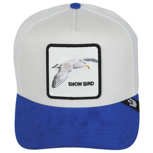 Goorin Bros | Snow Bird Micro Suede Mesh Trucker Snapback Baseball Cap | 200664 | front | BLUE