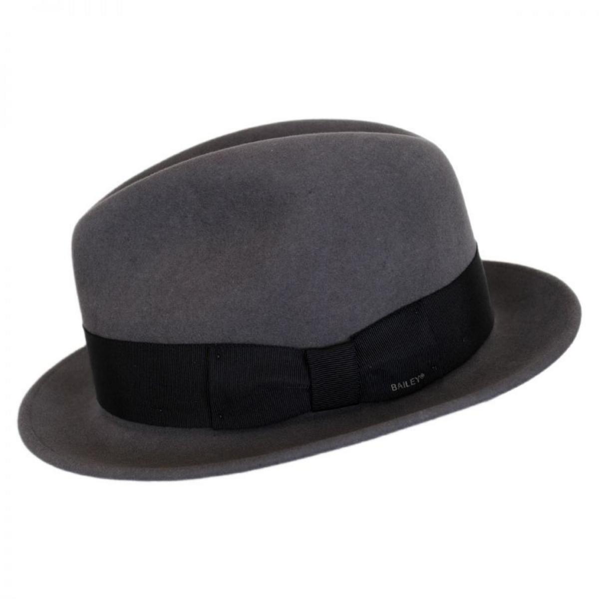Bailey 1922 | Bogan Elite Wool Felt Fedora Hat - Classic | 130167 | profile | STEEL