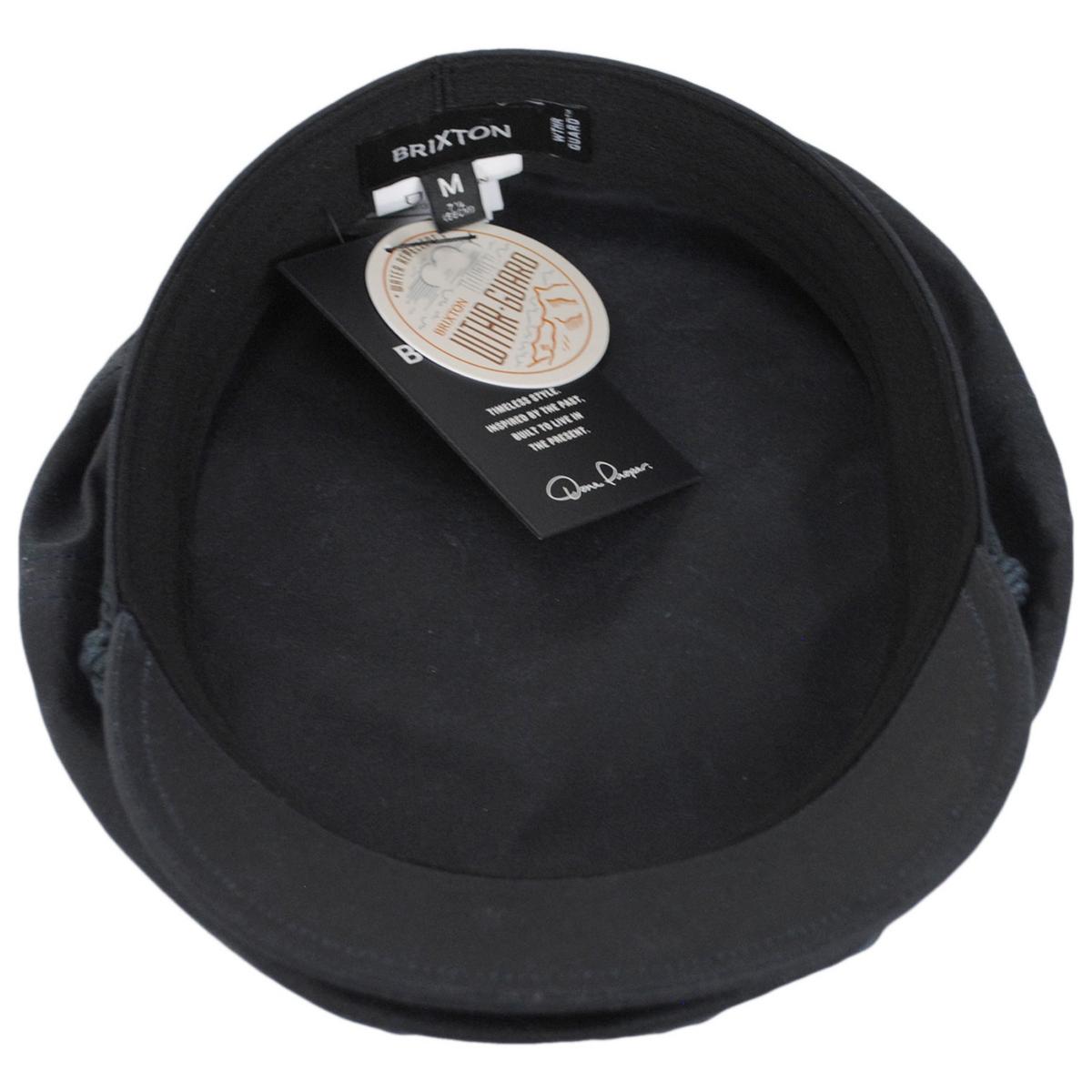 BRIXTON HATS | Fisherman Weather Guard Waxed Cotton Fiddler Cap | 181351 | under | WASHED NAVY