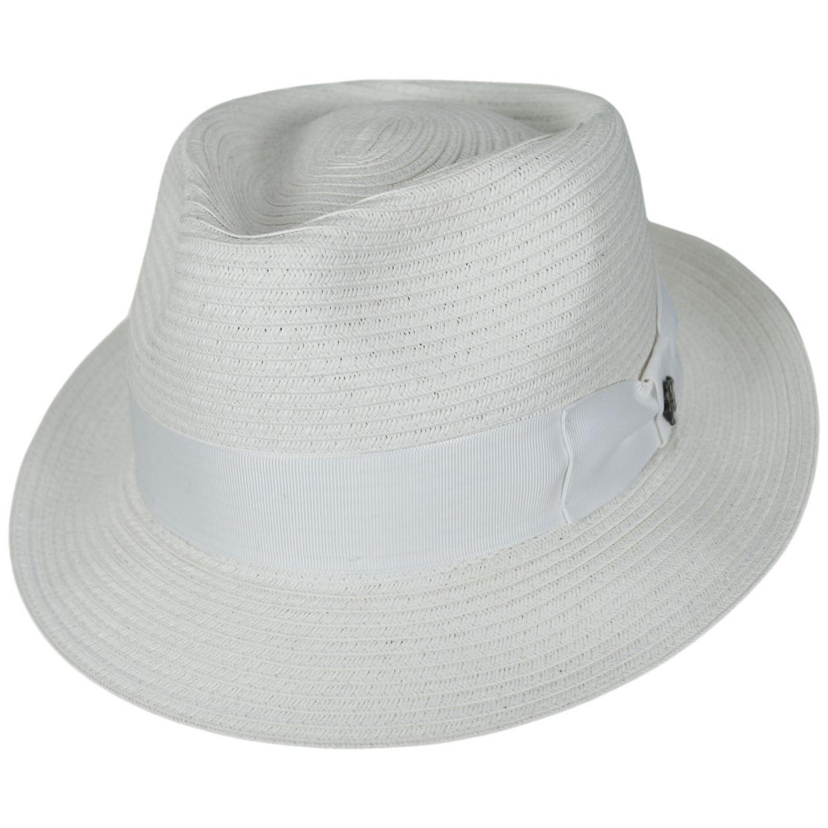 Bigalli | Alessandro Toyo Braid Fedora Hat | 129240 | lead | WHITE