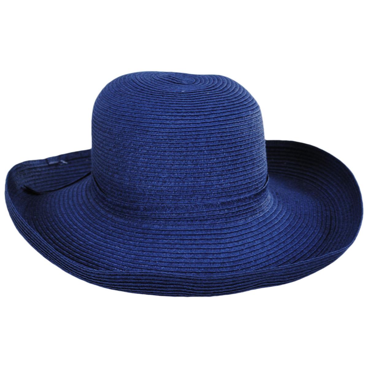sur la tete | Wholesale Traveler Toyo Straw Sun Hat B2B Pre-Pack | B2B104200 | lead | NAVY