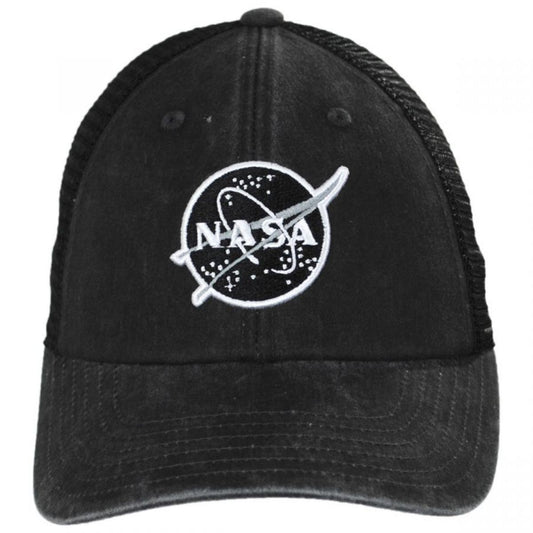 NASA | Raglan Bones NASA Trucker Baseball Cap | 210370 | front | BLACK