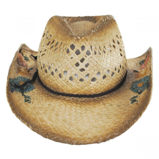 Scala | San Minato Raffia Straw Western Hat | 101341 | front | TEA