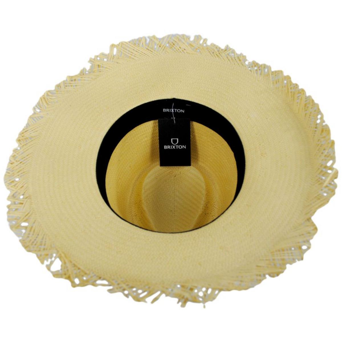 BRIXTON HATS | Jo Straw Frayed Fedora Hat | 128336 | under | HONEY