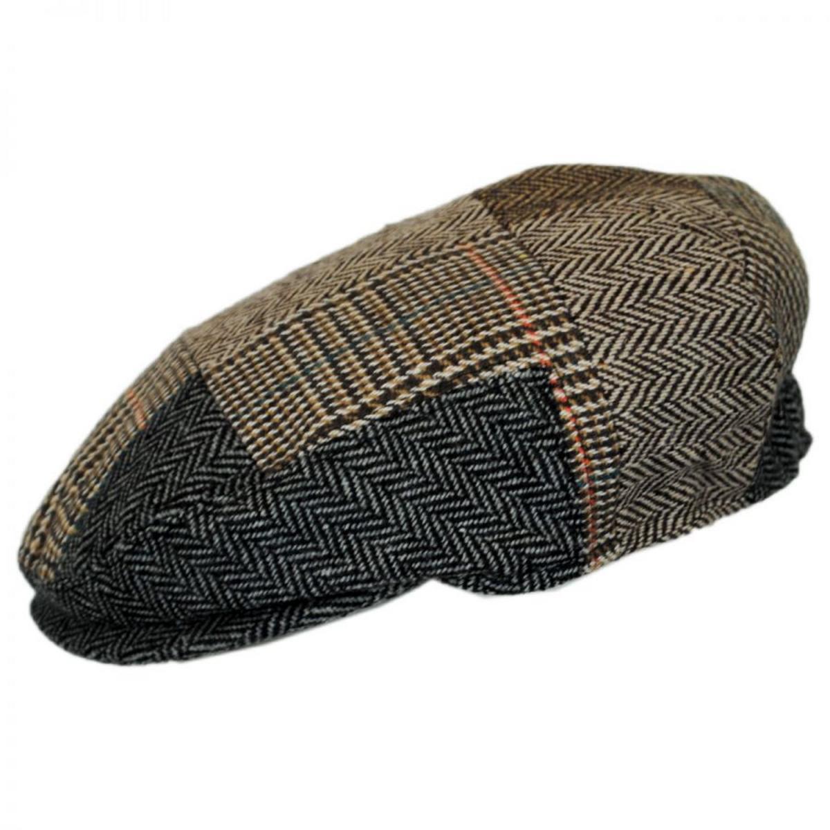 Jaxon Hats | Baby Patchwork Wool Blend Ivy Cap | 512114 | profile | BROWN
