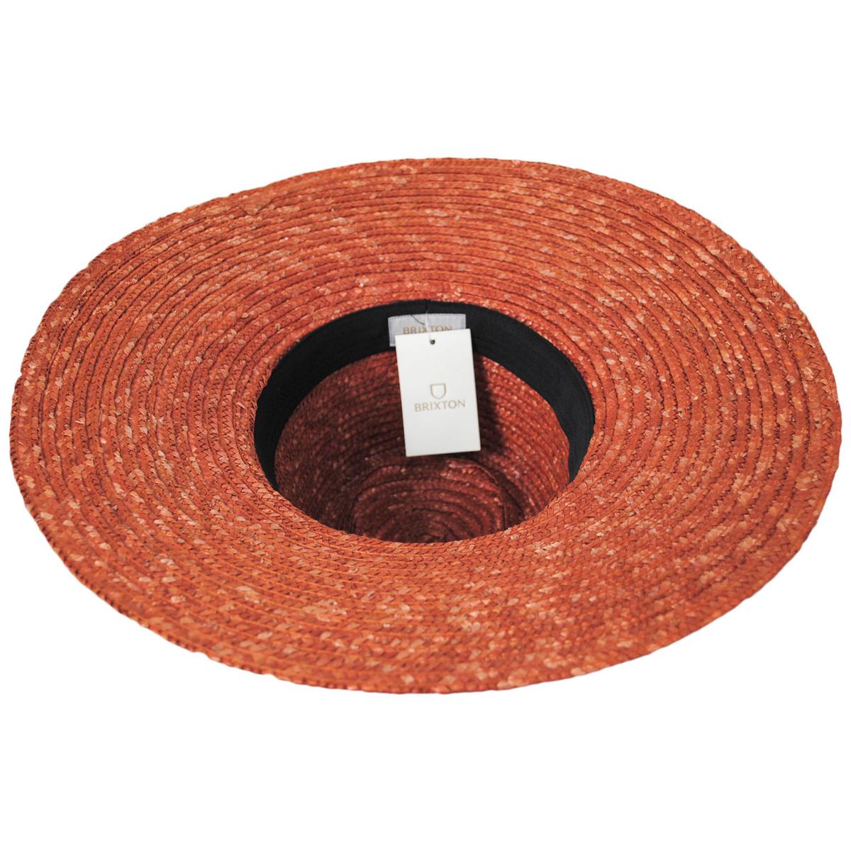 BRIXTON HATS | Joanna Wheat Straw Fedora Hat - Phoenix Orange | 104012PO | under | PHOENIX ORANGE