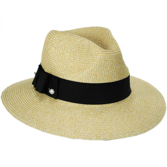 Betmar | Ellery Toyo Straw Fedora Hat | 101102 | lead | NATURAL