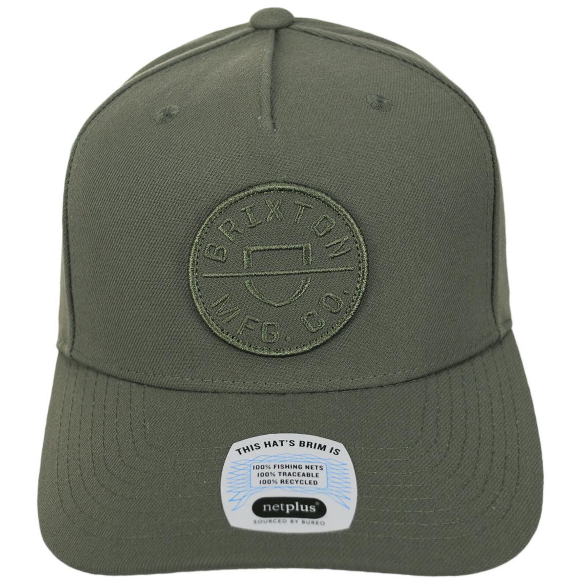 BRIXTON HATS | Crest 5-Panel Snapback Baseball Cap | 201858 | front | IVY GREEN