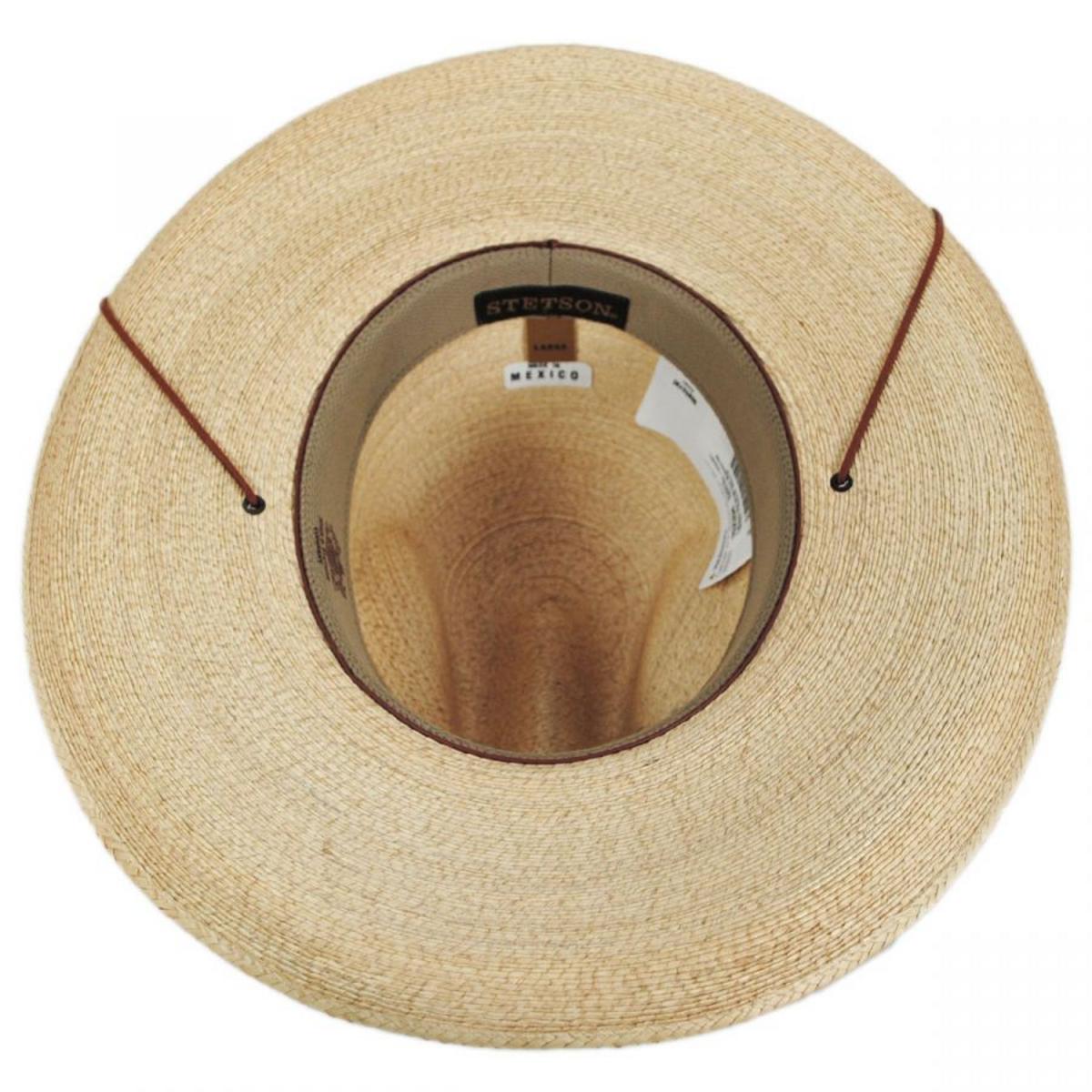 Stetson | Calhoun Palm Leaf Straw Gus Western Hat | 127022 | under | NATURAL