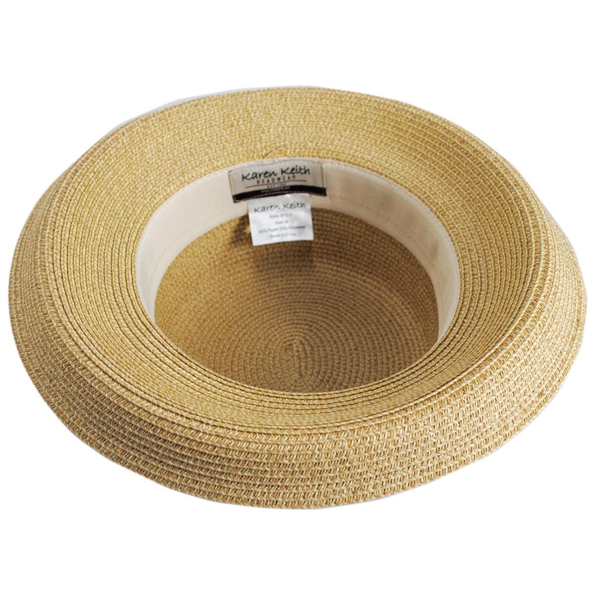 Karen Keith | Toyo Straw Kettle Brim Sun Hat | 102219 | under | NATURAL