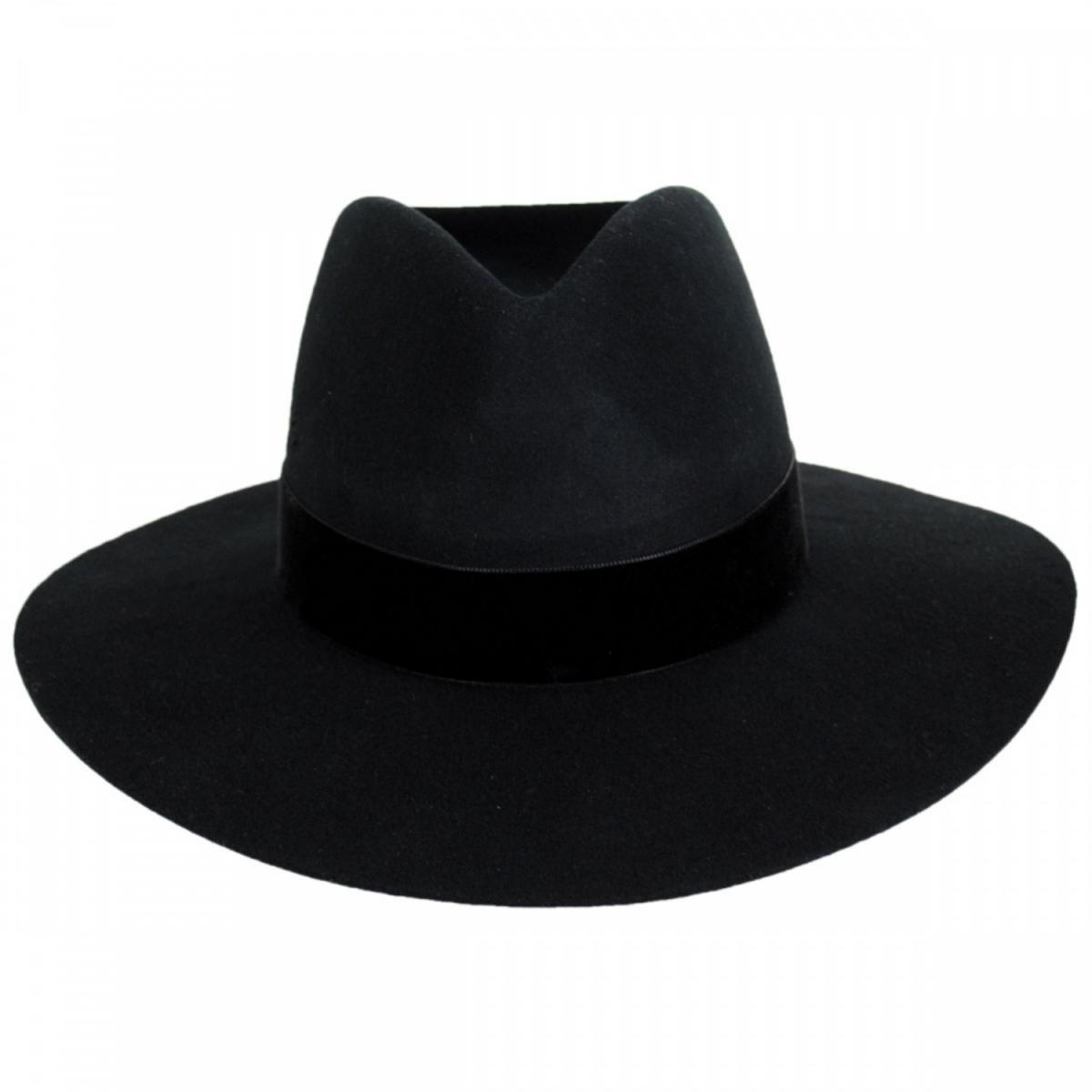 Lack of Color | Benson Tri Wool Felt Fedora Hat | 124305 | front | BLACK
