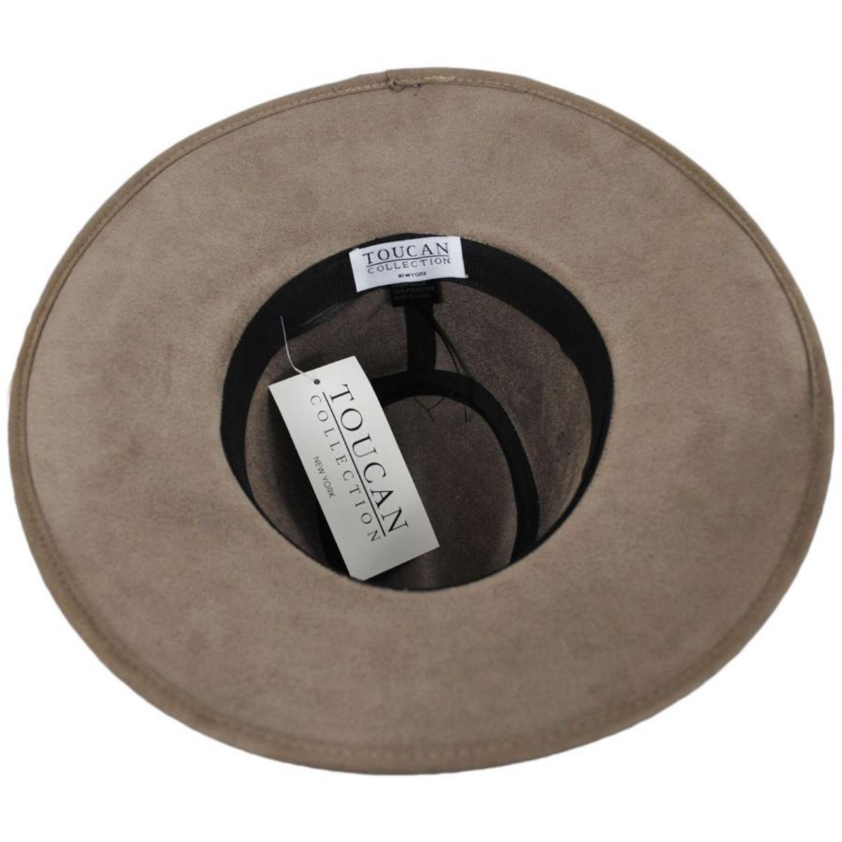 Vegan Suede Safari Fedora Hat