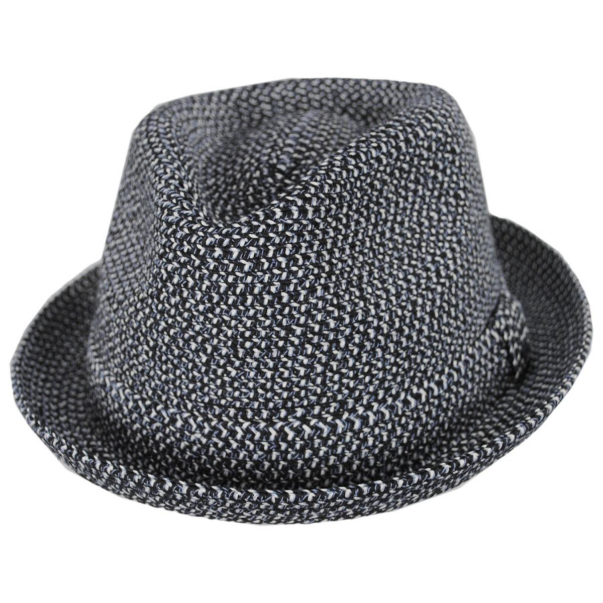 Bailey 1922 | Billy Braided Toyo Straw Fedora Hat - Black Heather | 127843BH | lead | BLACK HEATHER