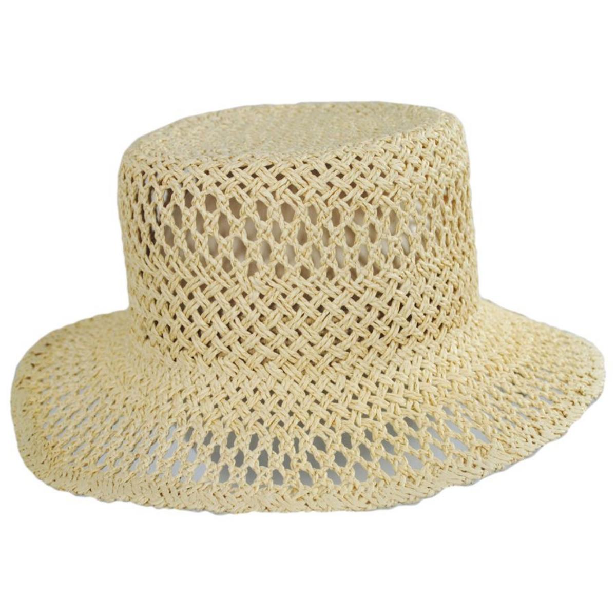 San Diego Hat Company | In The Clouds Toyo Straw Bucket Hat | 103674 | lead | NATURAL