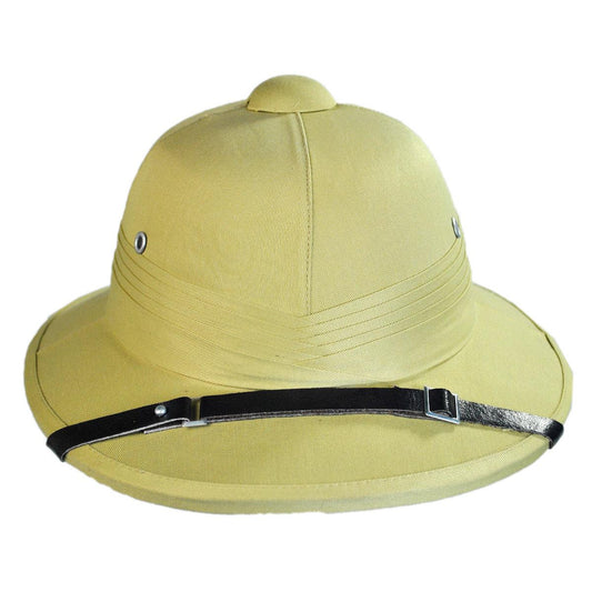 Village Hat Shop | Wholesale Indian Pith Helmet B2B Pre-Pack | B2B155805 | front | KHAKI