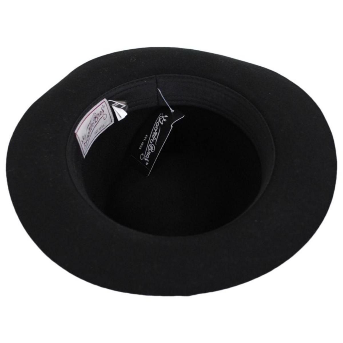 Goorin Bros | Wheeler Wool Felt Fedora Hat | 135519 | under | BLACK