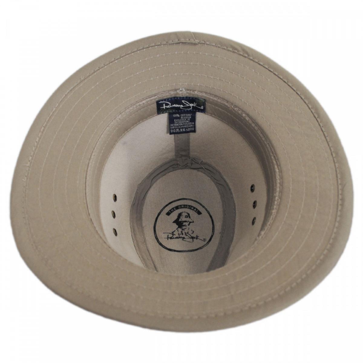 Panama Jack | Cotton Canvas Safari Fedora Hat | 400601 | under | KHAKI