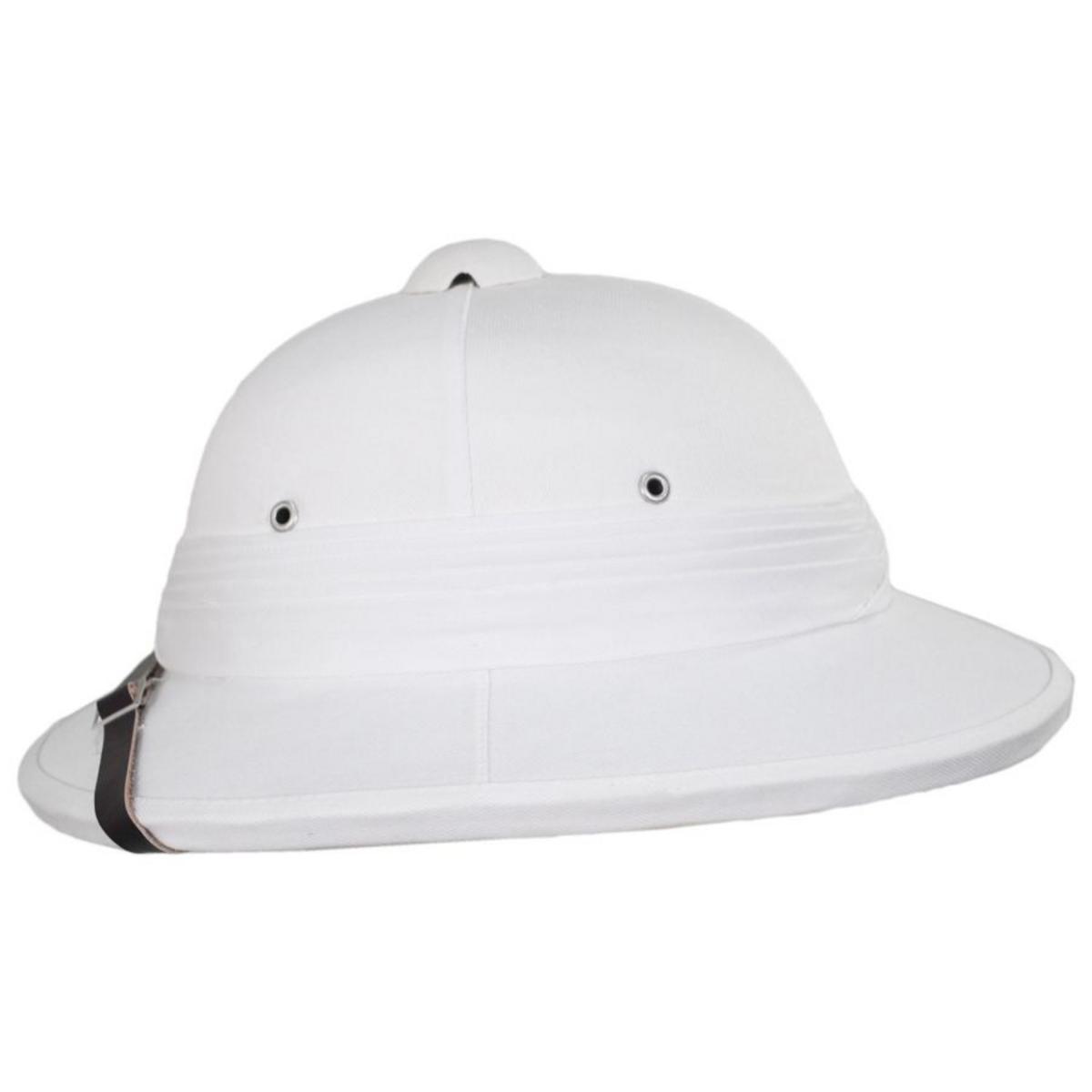 Village Hat Shop | Indian Pith Helmet | 155805 | front | WHITE