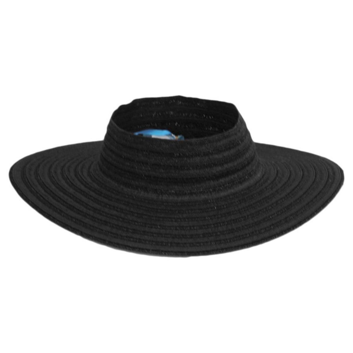 Physician Endorsed | Maddie Toyo Straw Crownless Hat | 102680 | front | BLACK
