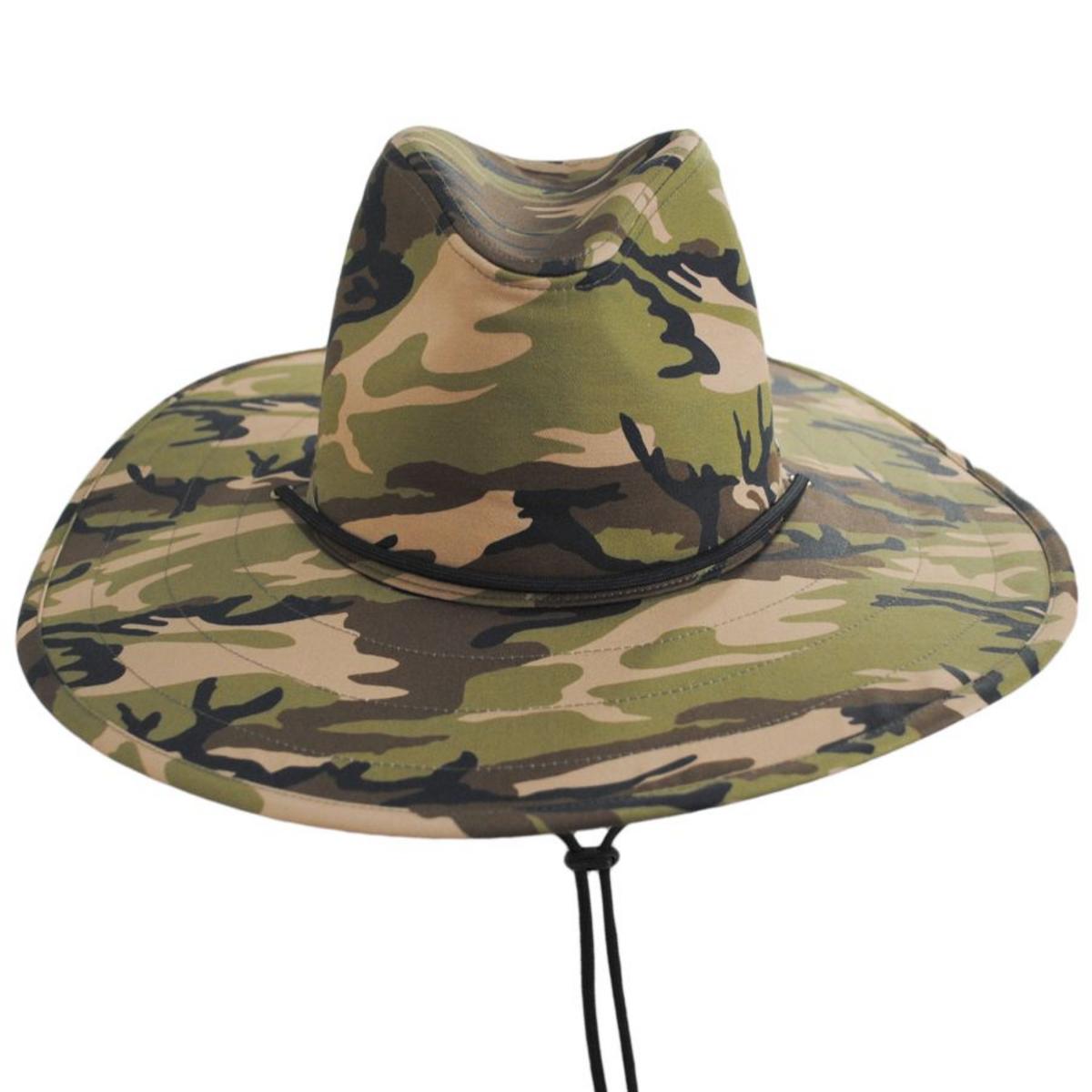 BRIXTON HATS | Field Cotton Aussie Sun Hat | 402613 | front | CAMOUFLAGE
