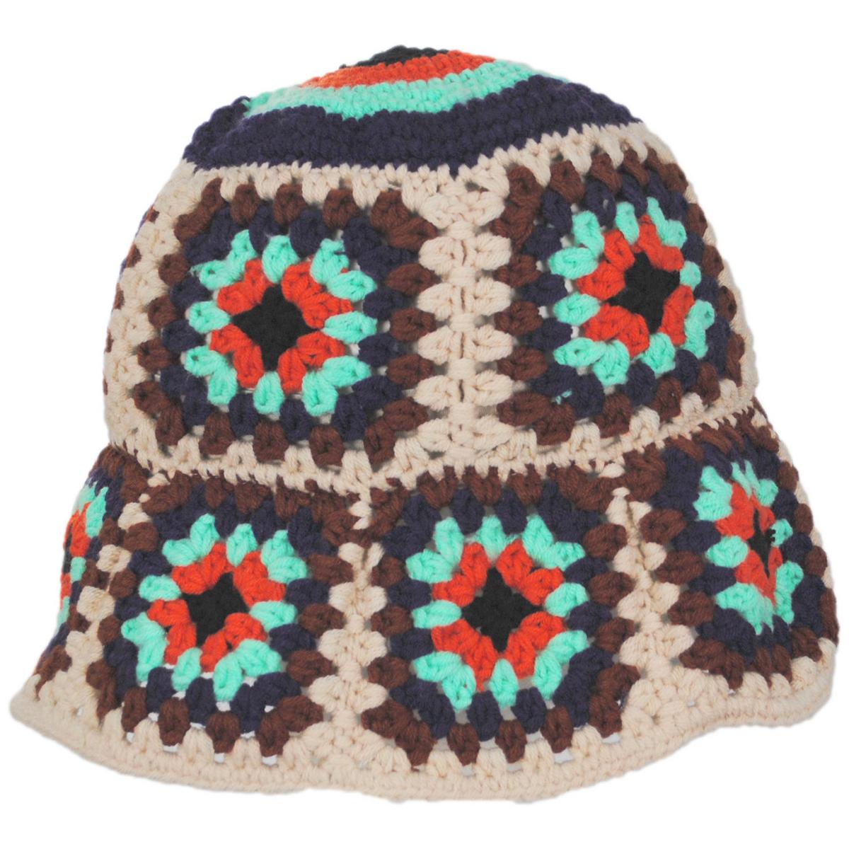 BRIXTON HATS | Granny Square Crochet Knit Bucket Hat | 185555 | profile | MUTLI COLOR