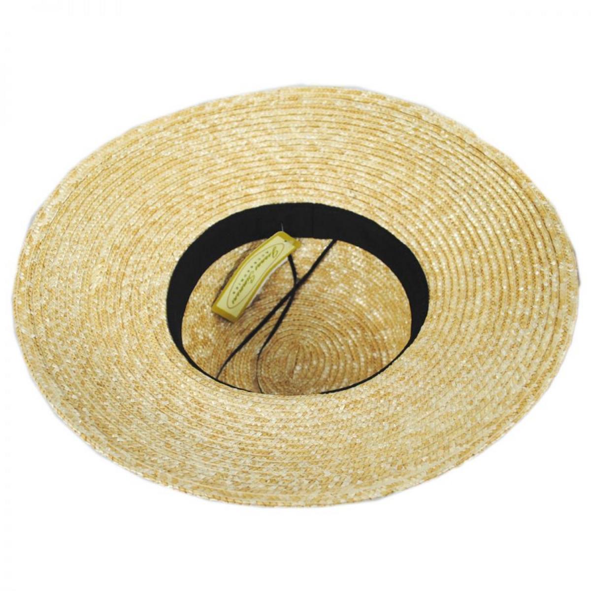 Louisa Milan Straw Boater Hat