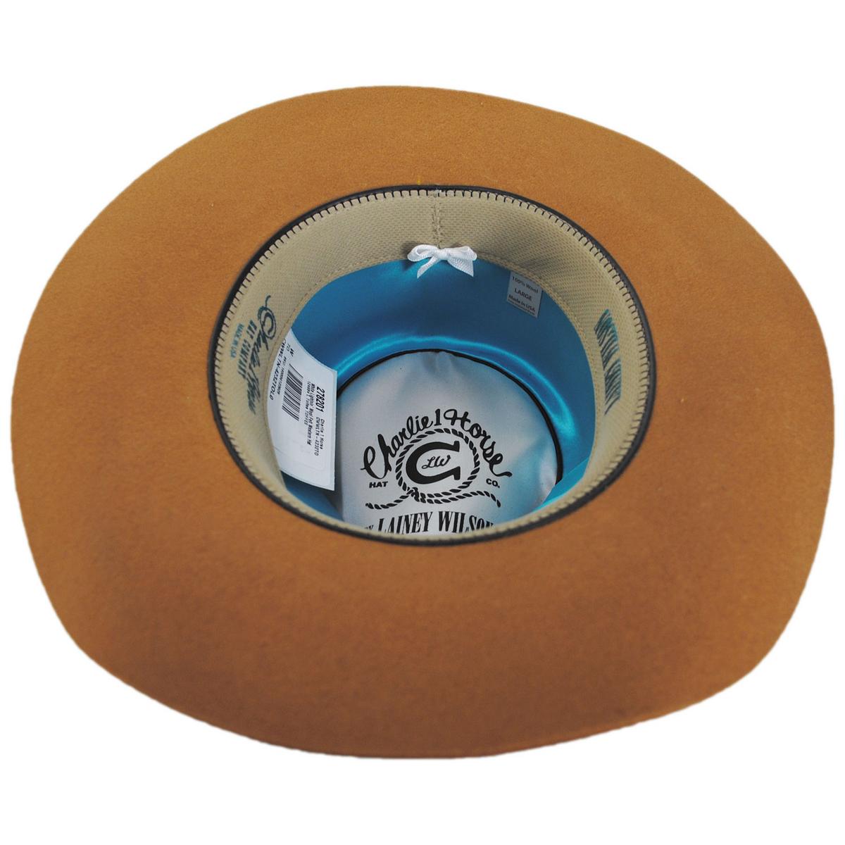 Charlie 1 Horse | White Lightnin' Wool Felt Western Hat | 124984 | under | TOFFEE