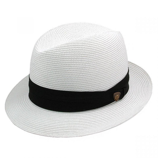 Dobbs | Parker Florentine Milan Fedora Hat | 127012 | lead | WHITE