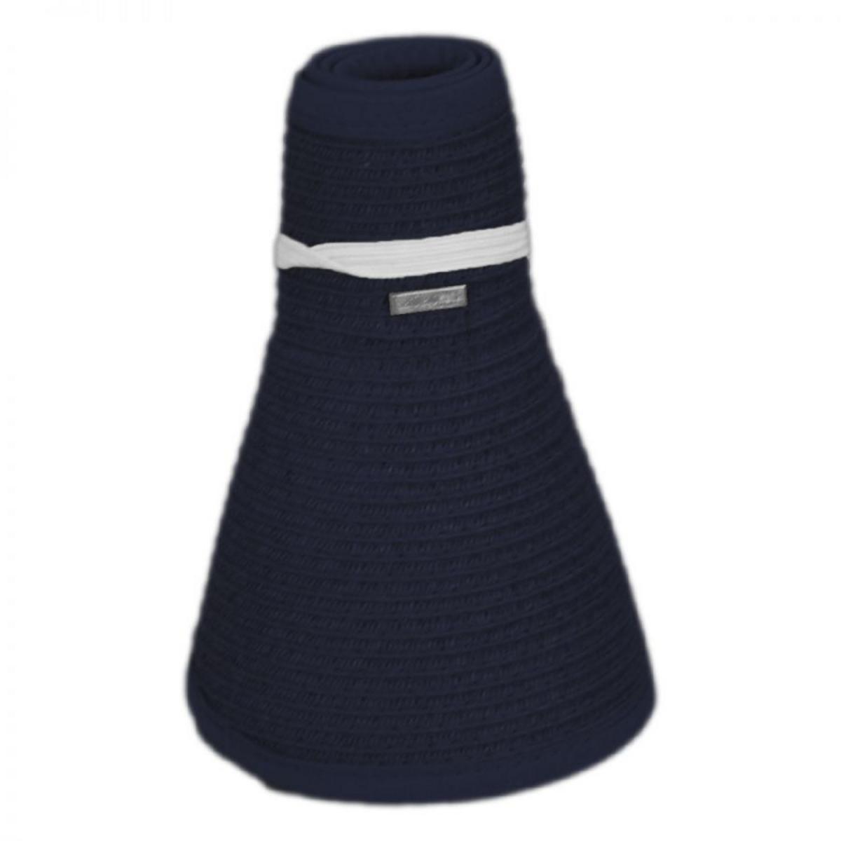 San Diego Hat Company | Roll Up Toyo Straw Visor | 197300 | profile | NAVY BLUE