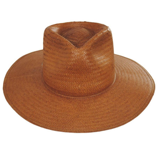Betmar | Geraldine Toyo Straw Rancher Fedora Hat | 101141 | front | GOLD