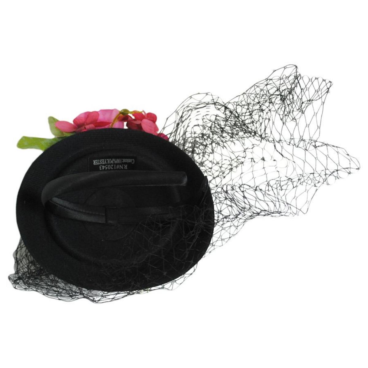 Jeanne Simmons | Secret Garden Velvet Fascinator Hat | 120759 | under | BLACK