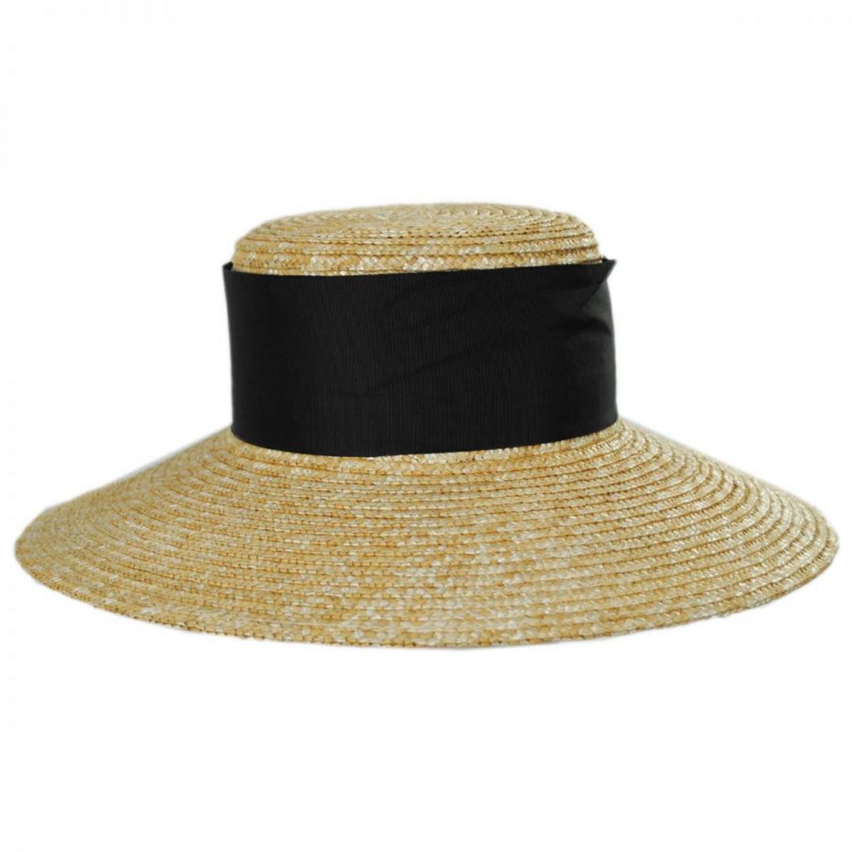 Louisa Milan Straw Boater Hat