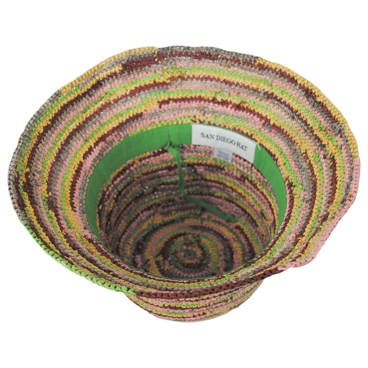 San Diego Hat Company | Iris Raffia Straw Bucket Hat | 103689 | under | BRIGHTS