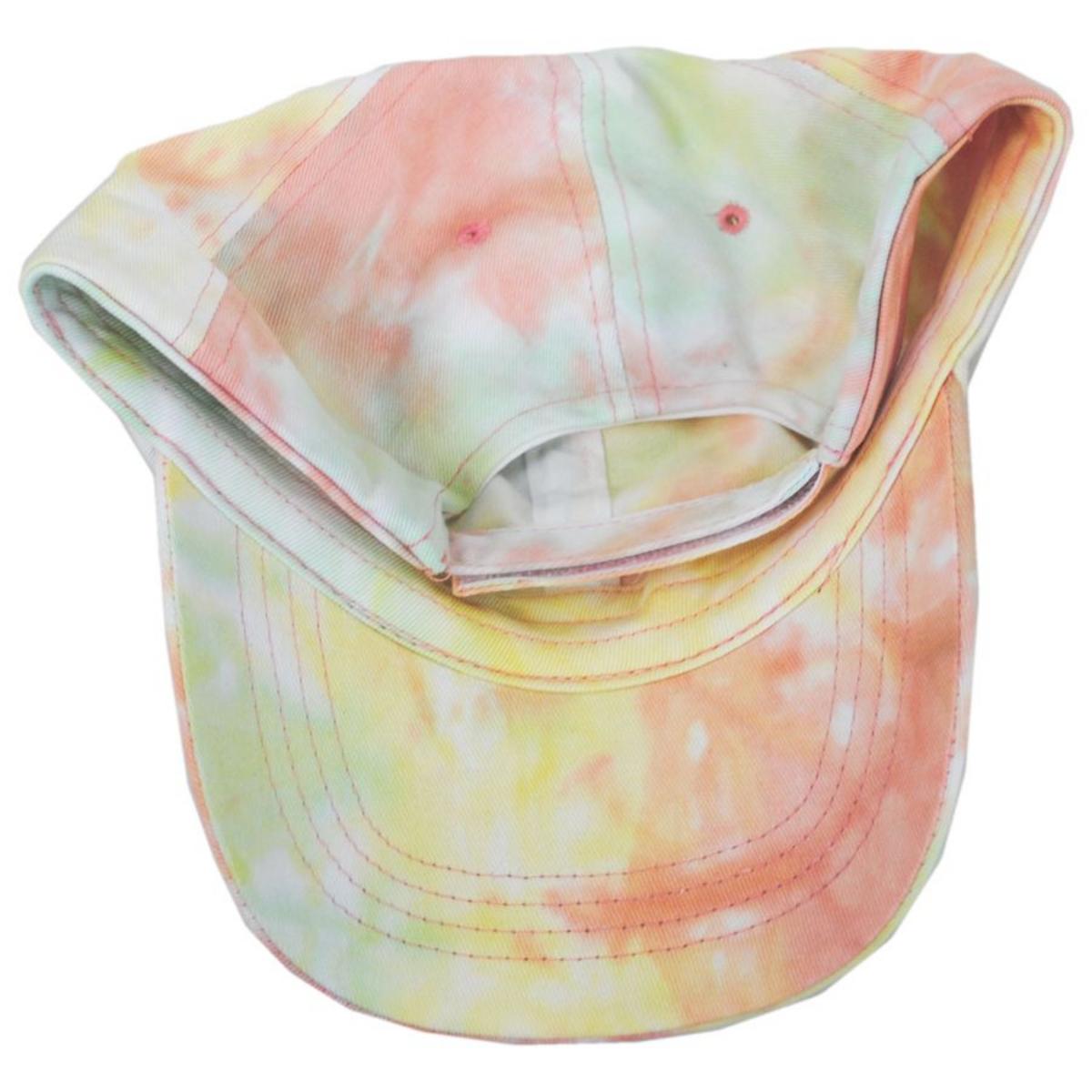 Cappelli | Splash Tie Dye Cotton Baseball Cap Dad Hat | 200339 | under | CORAL