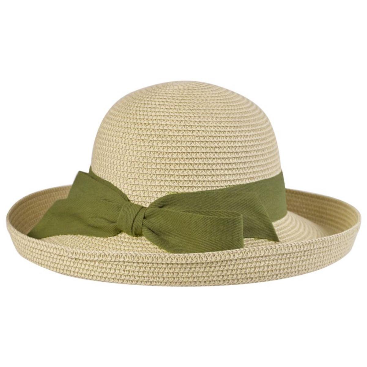 Toucan Collection | Toyo Straw Backbow Packable Roller - Made to Order | 104853 | lead | NATURAL/OLIVE