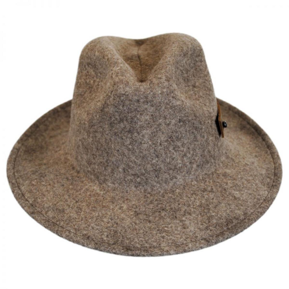Bailey 1922 | Boley Wool LiteFelt Roll Up Fedora Hat | 130326 | front | DARK BROWN