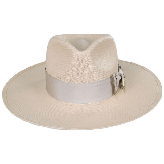 Stetson | Atacama Shantung Straw Fedora Hat | 127043 | front | SILVERBELLY