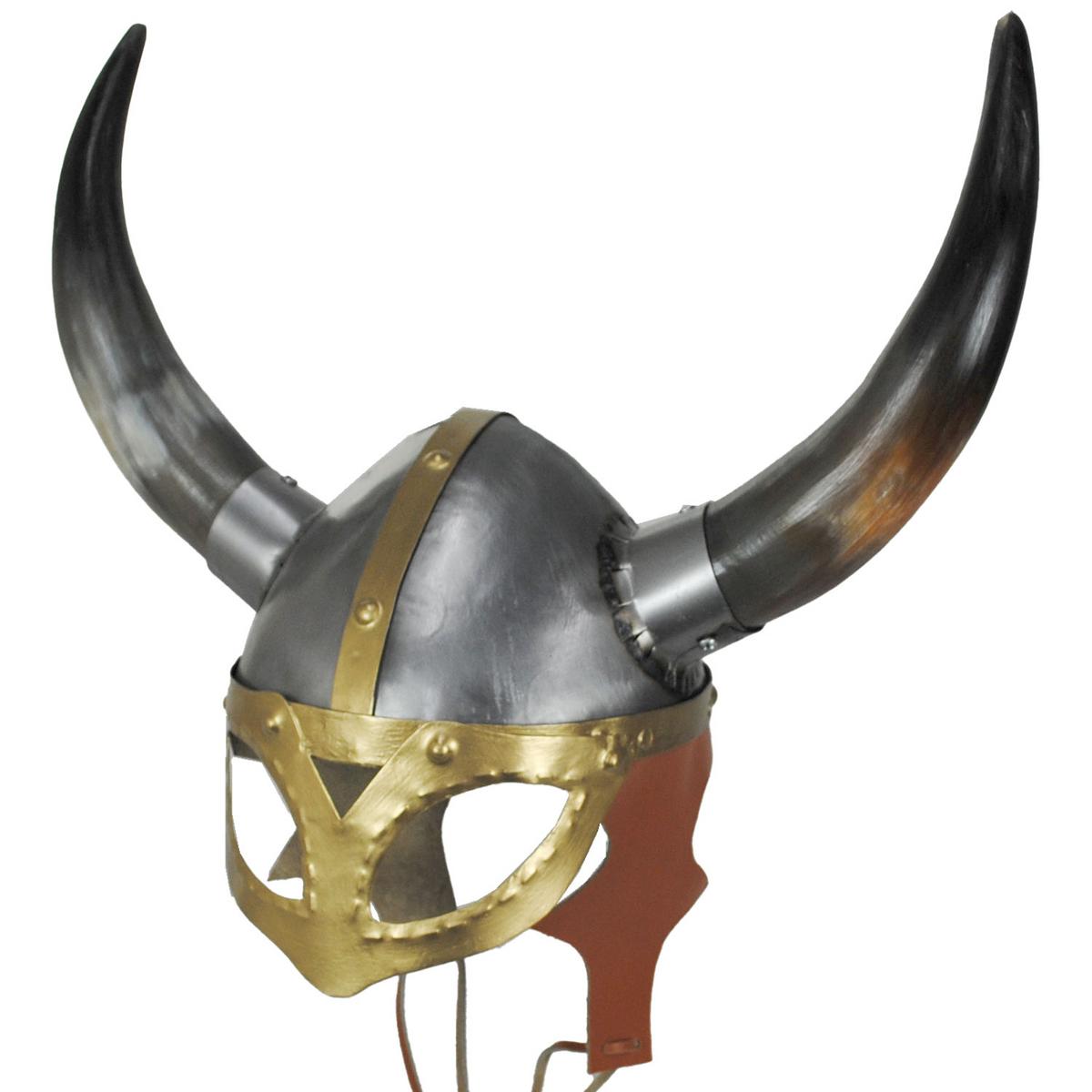 VikingHelmets.com | Viking Helmet With Mask and Horns | 190850 | lead | MULTI