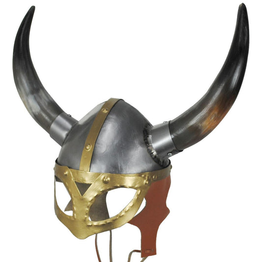 VikingHelmets.com | Viking Helmet With Mask and Horns | 190850 | lead | MULTI